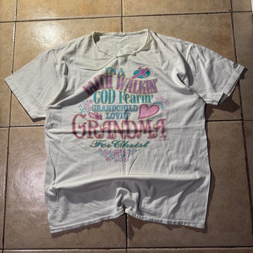 Vintage 90s grandma jesus tee Size XL in Womens